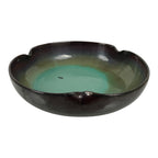 Japanese Ceramic Suiban Flower Vase Pottery Ikebana Accessory Brown Blue Y609-KT - Vase-chidorivintage.com