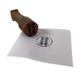 Japanese Hand-Carved Wood Stamp Vtg Hanko Circle Showa Office Stationary HS340-OT - Hanko-chidorivintage.com