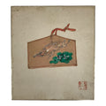 Japanese Shikishi Art Board Vtg Painting Zodiac Ema Wild Boar Inoshishi A835-AD - Painting-chidorivintage.com