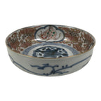 Japanese Porcelain Bowl Chubachi Vtg Side Dish White Blue Red Gold Leaf Y627-KT - Bowl-chidorivintage.com
