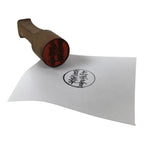 Japanese Hand-Carved Wood Stamp Vtg Hanko Circle Showa Office Stationary HS341-OT - Hanko-chidorivintage.com