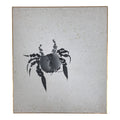 Japanese Shikishi Art Board Vtg Painting Classic Black White Crab Kani A845-AD - Painting-chidorivintage.com