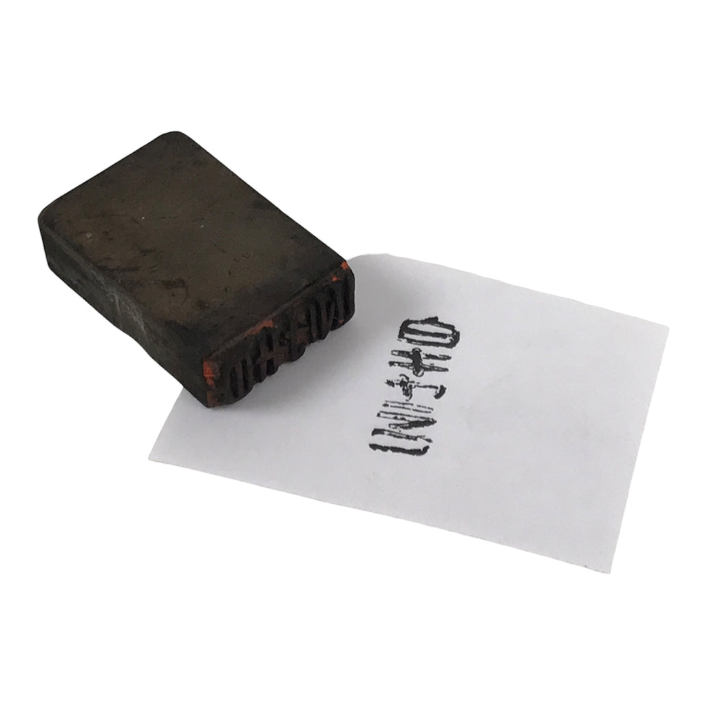 Japanese Rubber Stamp Vtg White Calico Textile Showa Office Stationary HS351-OT - Hanko-chidorivintage.com