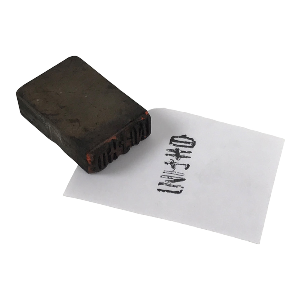Japanese Rubber Stamp Vtg White Calico Textile Showa Office Stationary HS351-OT - Hanko-chidorivintage.com