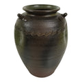 Japanese Ceramic Flower Vase Vtg Ikebana Kabin Pot Jar Ash Glaze Brown FK277-KT - Vase-chidorivintage.com