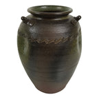 Japanese Ceramic Flower Vase Vtg Ikebana Kabin Pot Jar Ash Glaze Brown FK277-KT - Vase-chidorivintage.com