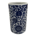 Japanese Porcelain Flower Vase Vtg Ikebana Kabin Blue White Floral Vine FK278-KT - Vase-chidorivintage.com
