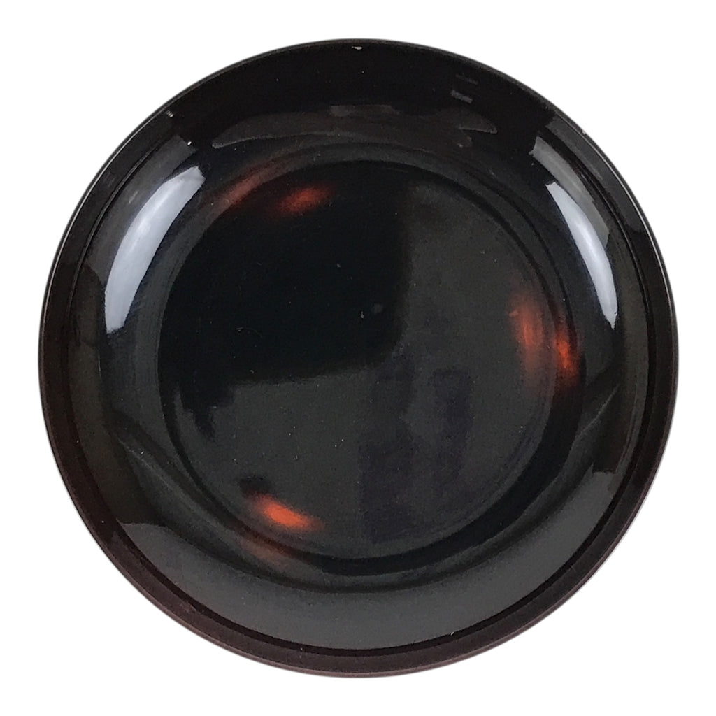Japanese Lacquered Wooden Meimeizara Small Plate Vtg Tea Ceremony Brown L645-KT - Lacquerware-chidorivintage.com