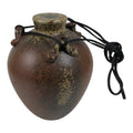 Japanese Ceramic Flower Vase Vtg Ikebana Kabin Hanging Ash Glaze Brown FK279-KT - Vase-chidorivintage.com