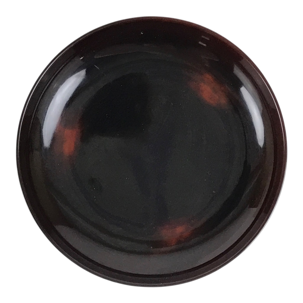 Japanese Lacquered Wooden Meimeizara Small Plate Vtg Tea Ceremony Brown L647-KT - Lacquerware-chidorivintage.com