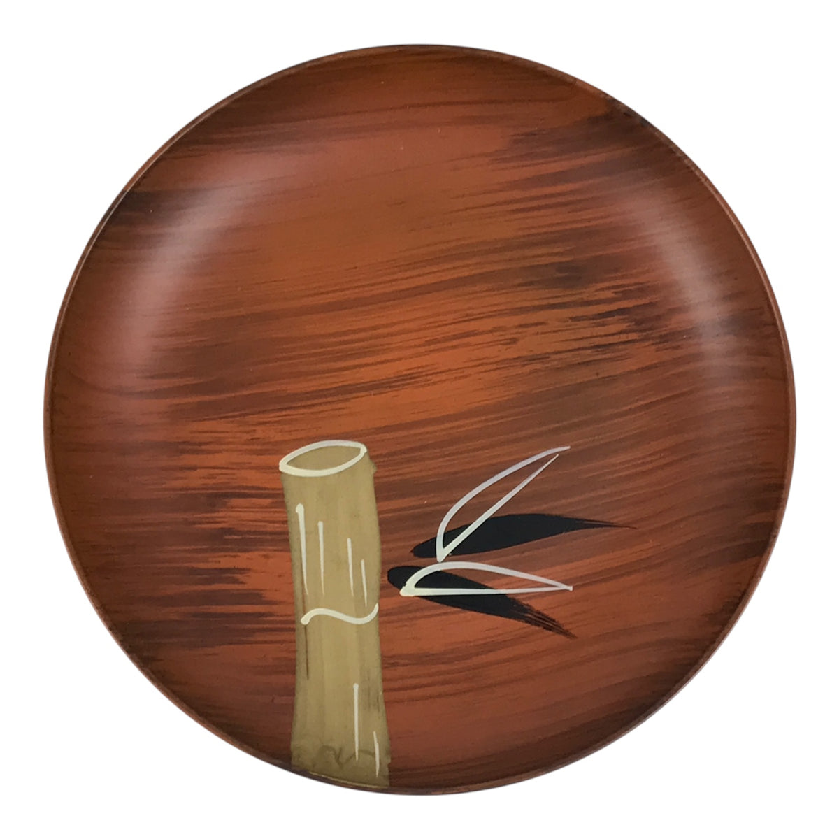 Japanese Lacquer Replica Resin Meimeizara Small Plate Tea Ceremony Bamboo L650-KT - Lacquerware-chidorivintage.com