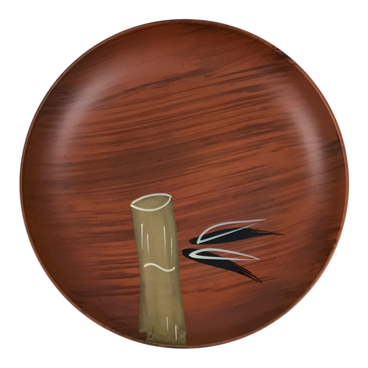 Japanese Lacquer Replica Resin Meimeizara Small Plate Tea Ceremony Bamboo L651-KT - Lacquerware-chidorivintage.com