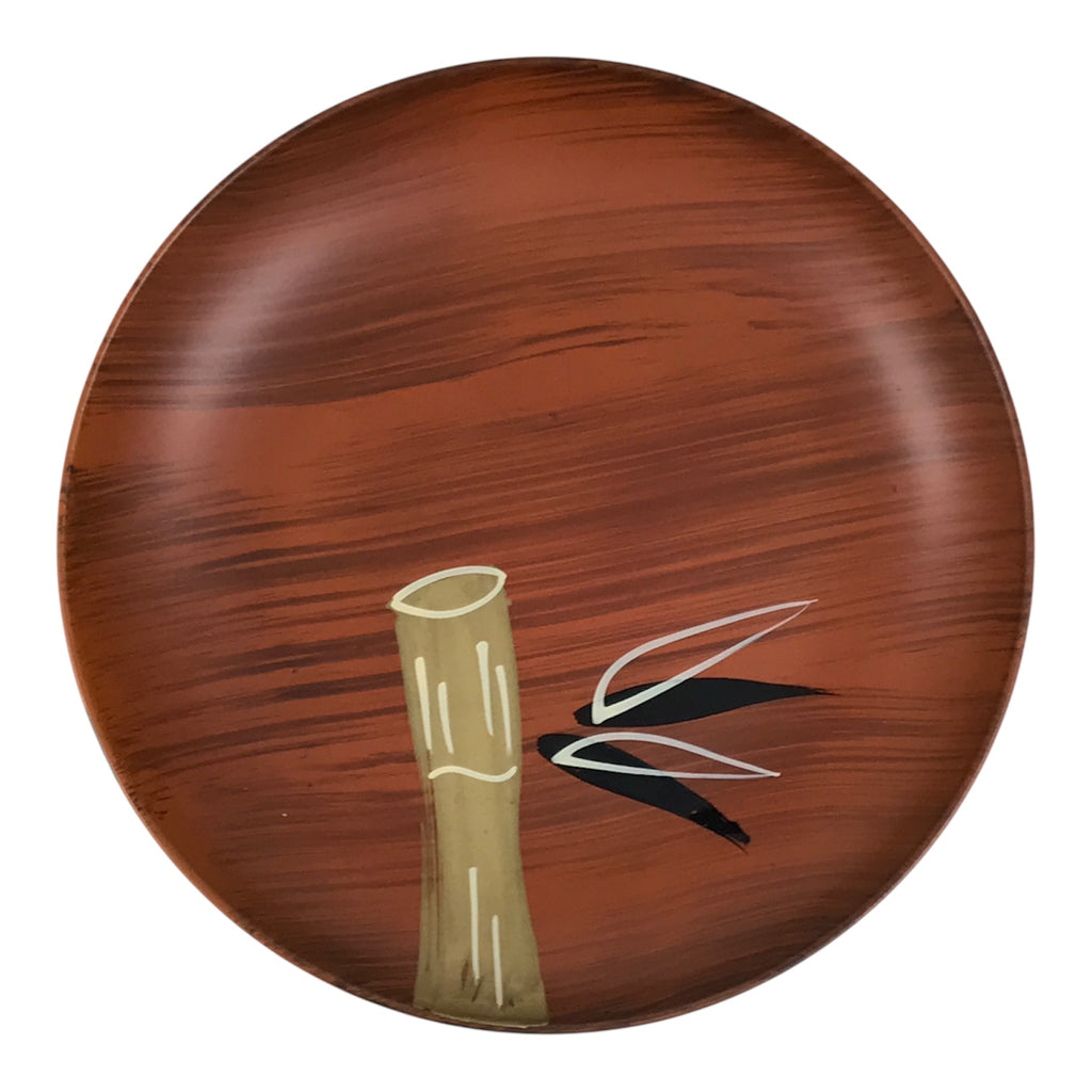 Japanese Lacquer Replica Resin Meimeizara Small Plate Tea Ceremony Bamboo L652-KT - Lacquerware-chidorivintage.com
