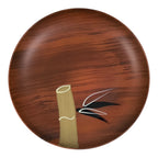 Japanese Lacquer Replica Resin Meimeizara Small Plate Tea Ceremony Bamboo L653-KT - Lacquerware-chidorivintage.com