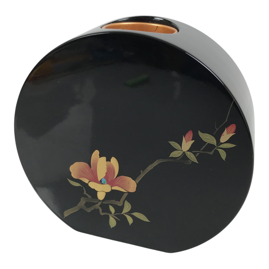 Japanese Lacquered Wood Flower Vase Vtg Kabin Makie Ikebana Arrangement FK280-KT - Vase-chidorivintage.com