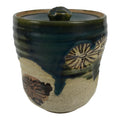 Japanese Oribe Ceramic Mizusashi Water Jar Vtg Pottery Tea Ceremony Pot TG215-KT - Tea Ceremony-chidorivintage.com