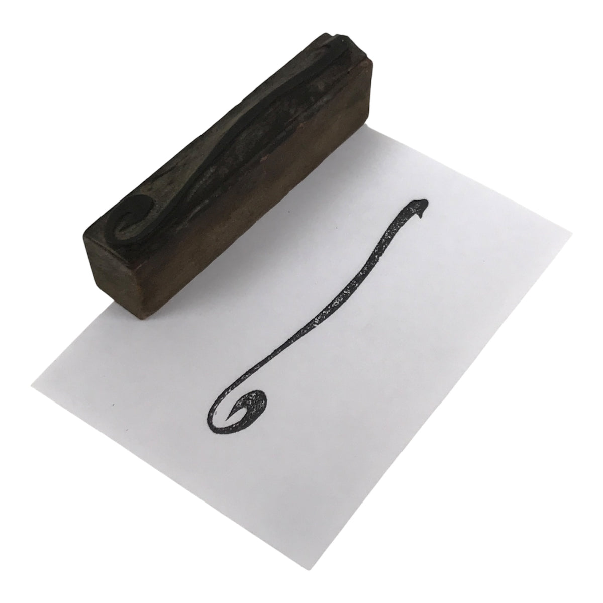 Japanese Metal Stamp Vtg Decorative Line Arabesque Showa Office Stationary HS368-OT - Hanko-chidorivintage.com