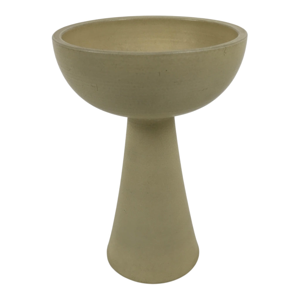 Japanese Ceramic Suiban Flower Vase Vtg Pottery Ikebana Arrangement Beige Y634-KT - Vase-chidorivintage.com