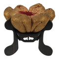 Japanese Buddhist Wooden Orin Singing Bell Stand Vtg Pillow Red Gold Flower BT45-OT - Buddhist-chidorivintage.com