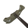 Japanese Ceramic Chopstick Rest Hashioki Vtg Utensil Holder Green Fish CR277-KT - Chopstick Holder-chidorivintage.com