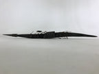 South East Asian Carved Wooden Boat Figure Vtg Ship Canoe Decoration Black BD925
