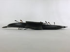 South East Asian Carved Wooden Boat Figure Vtg Ship Canoe Decoration Black BD925
