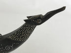 South East Asian Carved Wooden Boat Figure Vtg Ship Canoe Decoration Black BD925