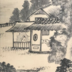 Taiwanese Hanging Scroll Vtg Kakejiku Cho Bunkan Sansui Mountain River KJ55