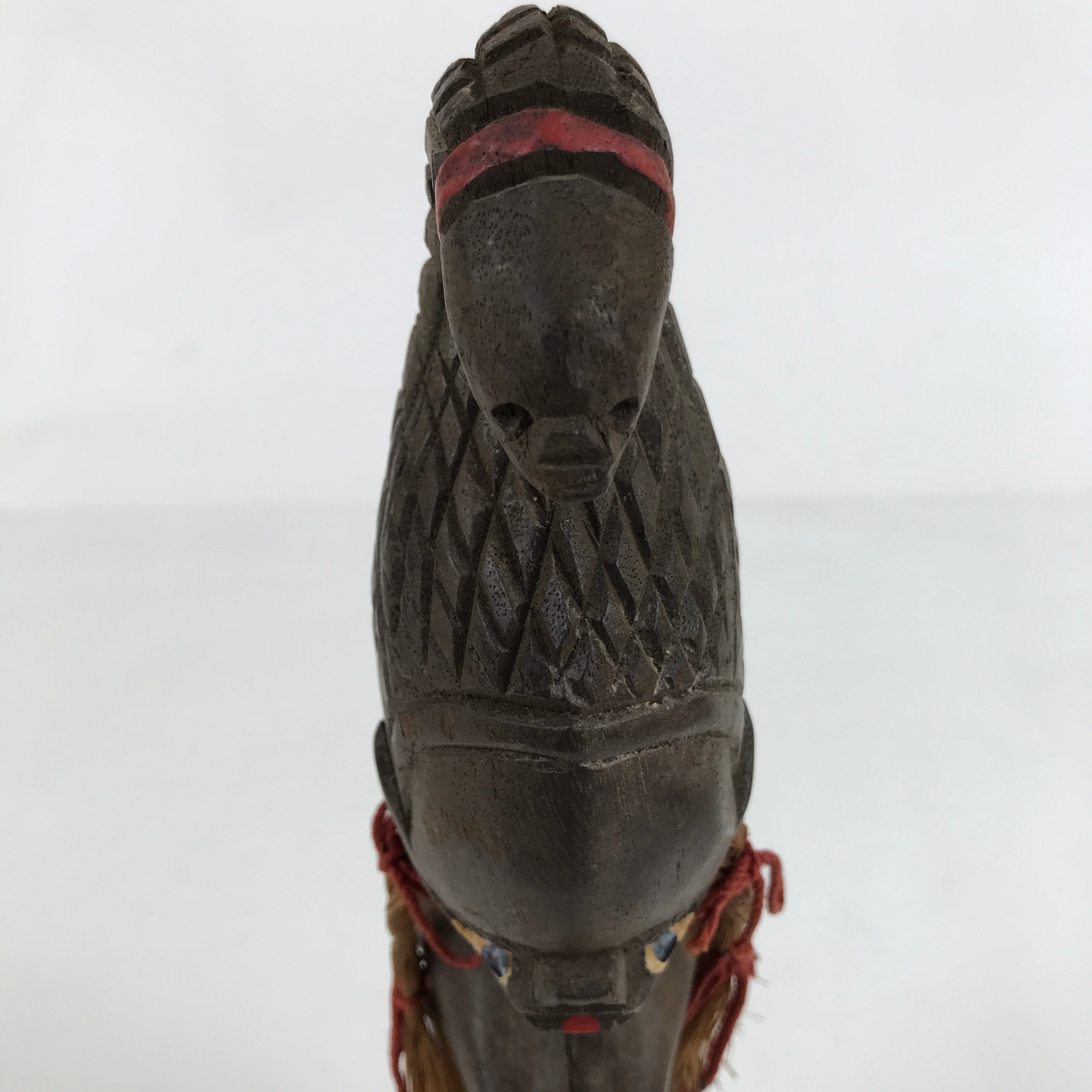 Vintage African Handcarved Wood Woman Statue Souvenir Figurine Decor Brown BD988