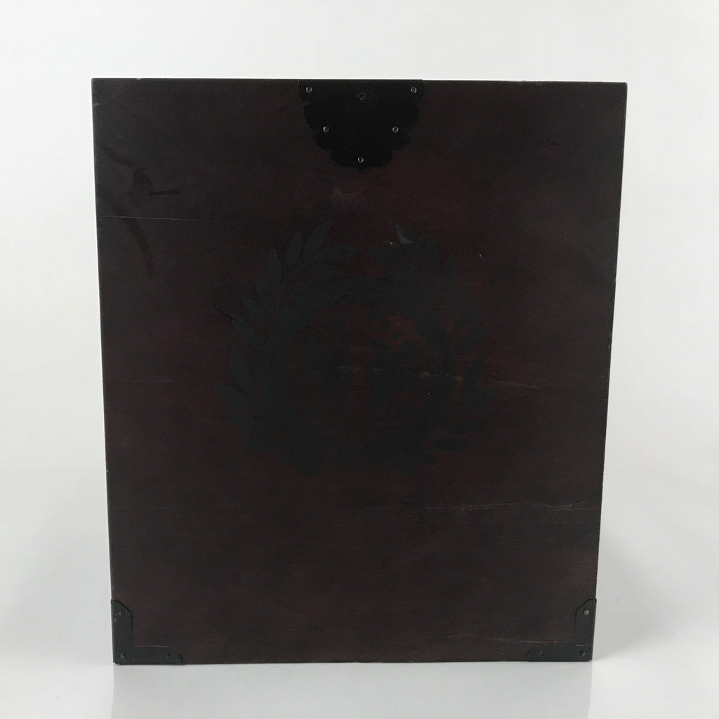 Vintage Japanese Brushed Lacquer Wooden Storage Box Inside 19.5x20x29cm Mon X99