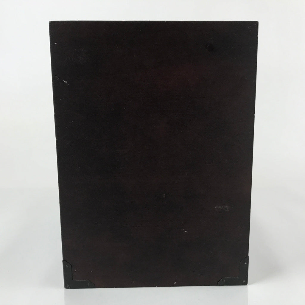 Vintage Japanese Brushed Lacquer Wooden Storage Box Inside 19.5x20x29cm Mon X99