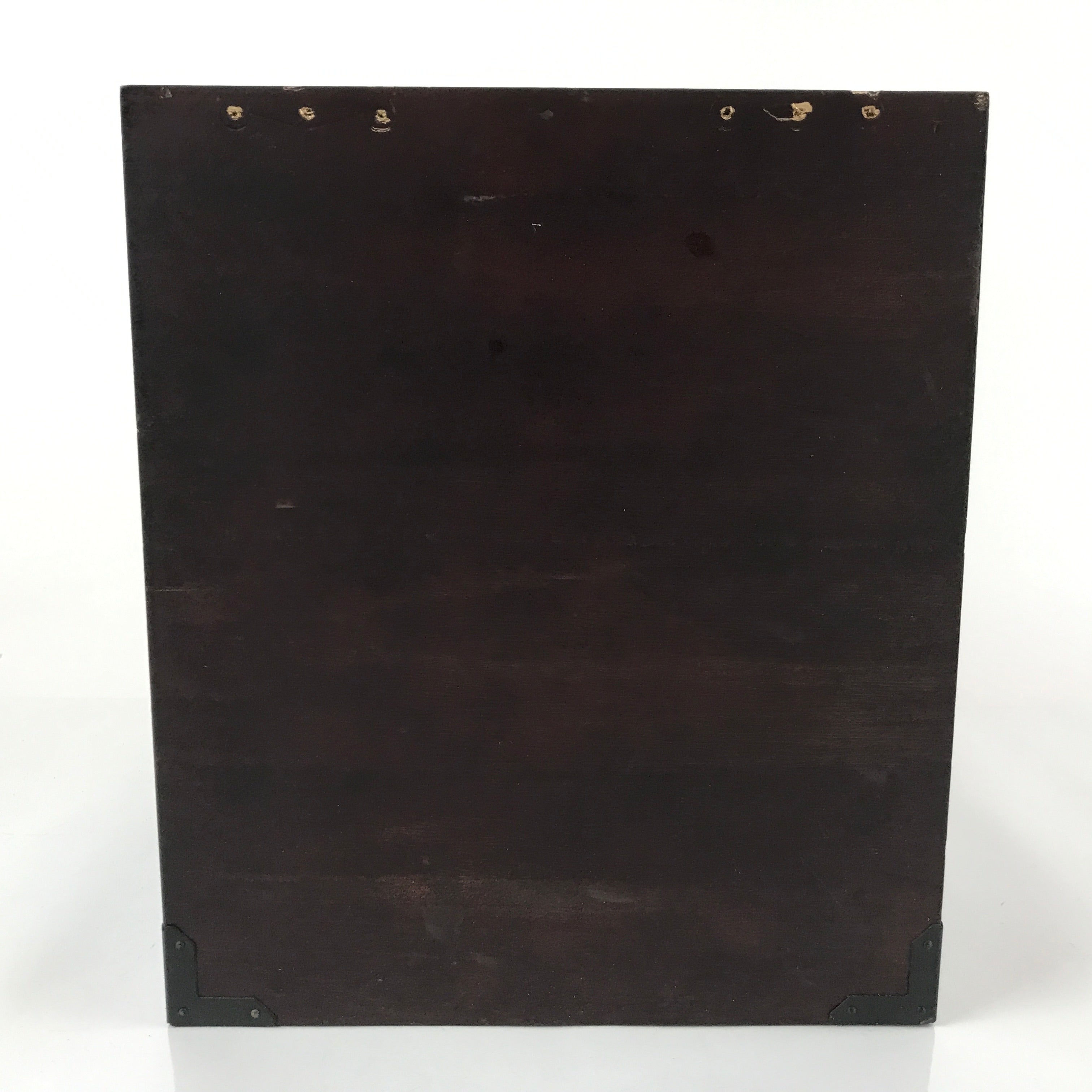 Vintage Japanese Brushed Lacquer Wooden Storage Box Inside 19.5x20x29cm Mon X99