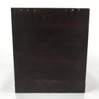Vintage Japanese Brushed Lacquer Wooden Storage Box Inside 19.5x20x29cm Mon X99