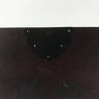 Vintage Japanese Brushed Lacquer Wooden Storage Box Inside 19.5x20x29cm Mon X99