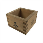 Vintage Japanese Masu Rice Cup Inside Box 6.5x6.5x4cm Setsubun Festival X124