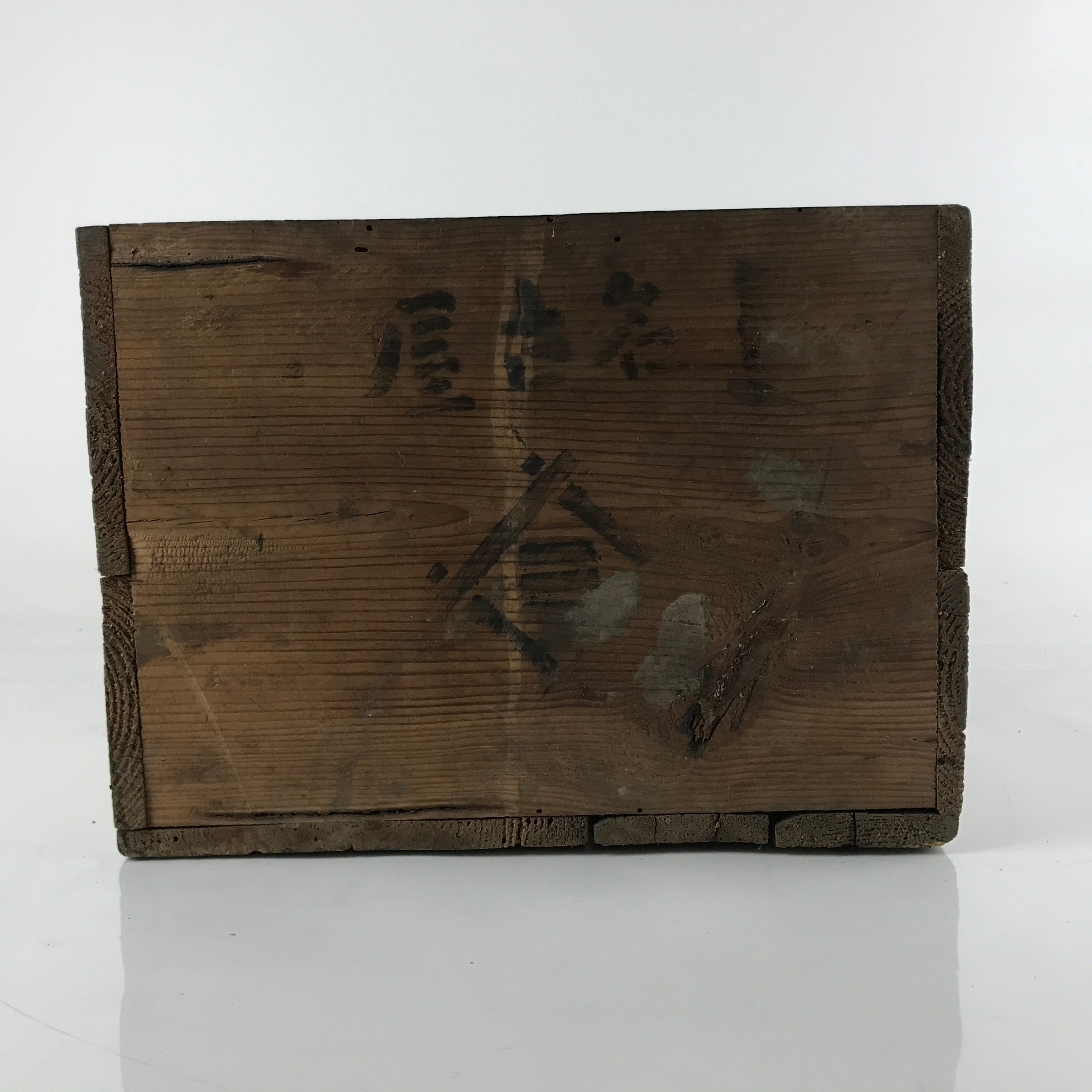 Vintage Japanese Open Wooden Storage Box Inside 44x29.5x22cm Brown Crate X116