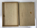 Vintage Japanese Wood Lidded Furoshiki Storage Box Inside 25x16x1.5cm Flat X151