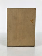 Vintage Japanese Wood Lidded Pottery Storage Box Inside 10.5x19x15cm Brown X225