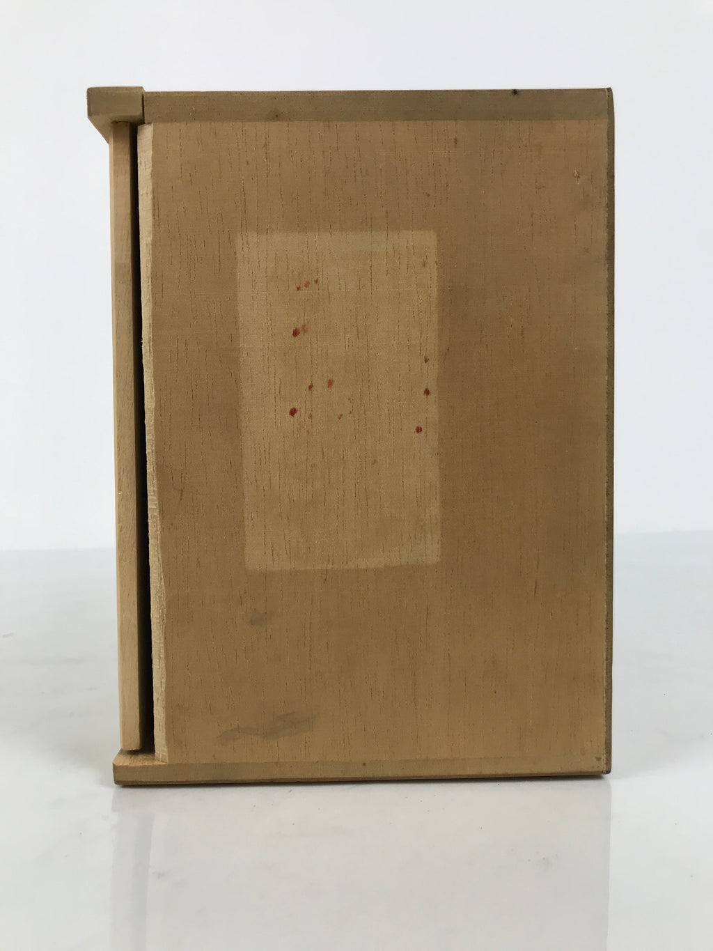 Vintage Japanese Wood Lidded Pottery Storage Box Inside 10.5x19x15cm Brown X225