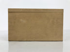 Vintage Japanese Wood Lidded Pottery Storage Box Inside 10.5x19x15cm Brown X225