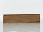 Vintage Japanese Wood Lidded Pottery Storage Box Inside 12.7x26.2x5cm Brown X226