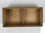 Vintage Japanese Wood Lidded Pottery Storage Box Inside 12.7x26.2x5cm Brown X226