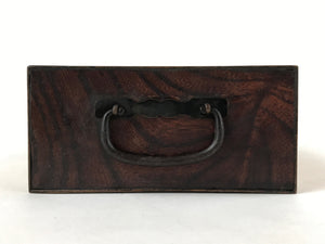 Vintage Japanese Wooden Drawer Shallow Storage Box Inside 29x12.5x6cm Brown X86