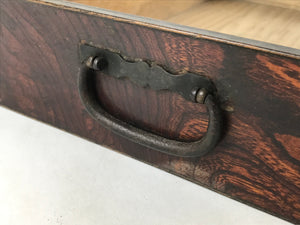 Vintage Japanese Wooden Drawer Shallow Storage Box Inside 29x20.5x6cm Brown X90