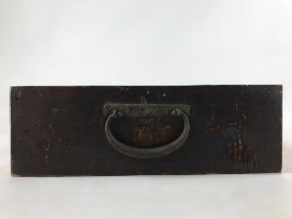 Vintage Japanese Wooden Drawer Shallow Storage Box Inside 36x25x8cm Brown X91
