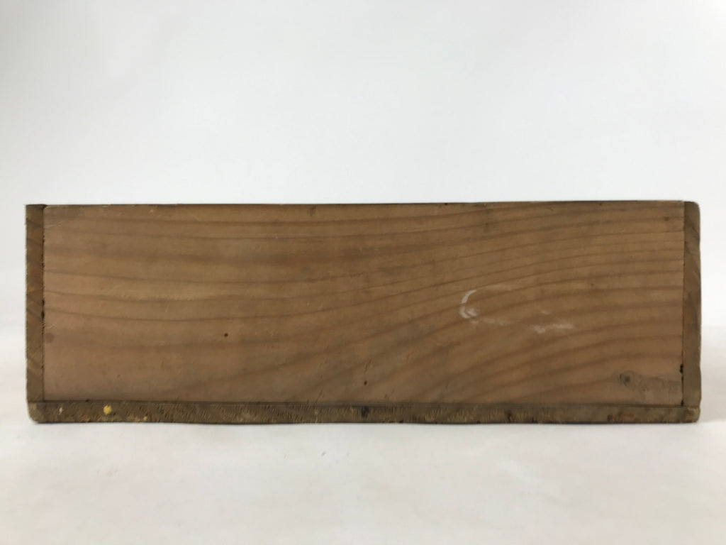Vintage Japanese Wooden Drawer Shallow Storage Box Inside 36x25x8cm Brown X91