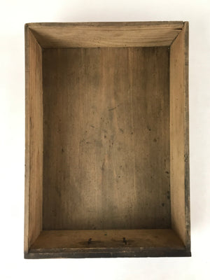 Vintage Japanese Wooden Drawer Shallow Storage Box Inside 36x25x8cm Brown X91