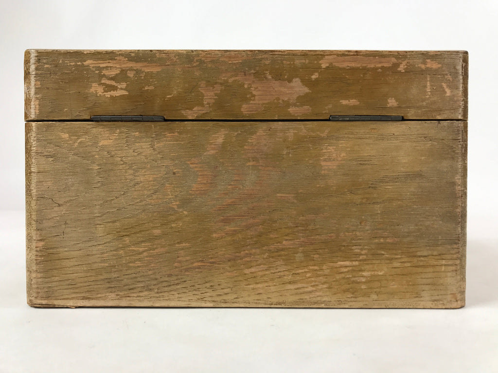 Vintage Japanese Wooden First Aid Kit Storage Box Inside 15x21.5x9cm X77