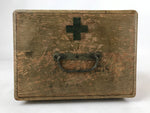Vintage Japanese Wooden First Aid Kit Storage Box Inside 15x21.5x9cm X77