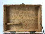 Vintage Japanese Wooden First Aid Kit Storage Box Inside 15x21.5x9cm X77